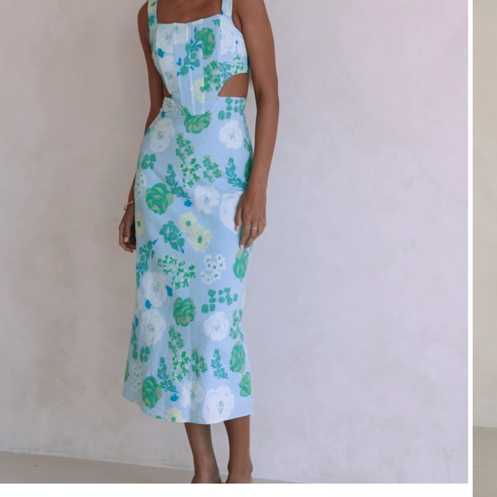 Feliz Midi Dress - Corsage Blue